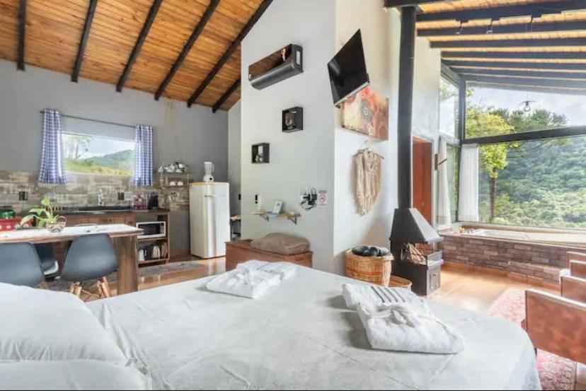Cabana Sassafras Com Hidromassagem Alfredo Wagner Kültér fotó
