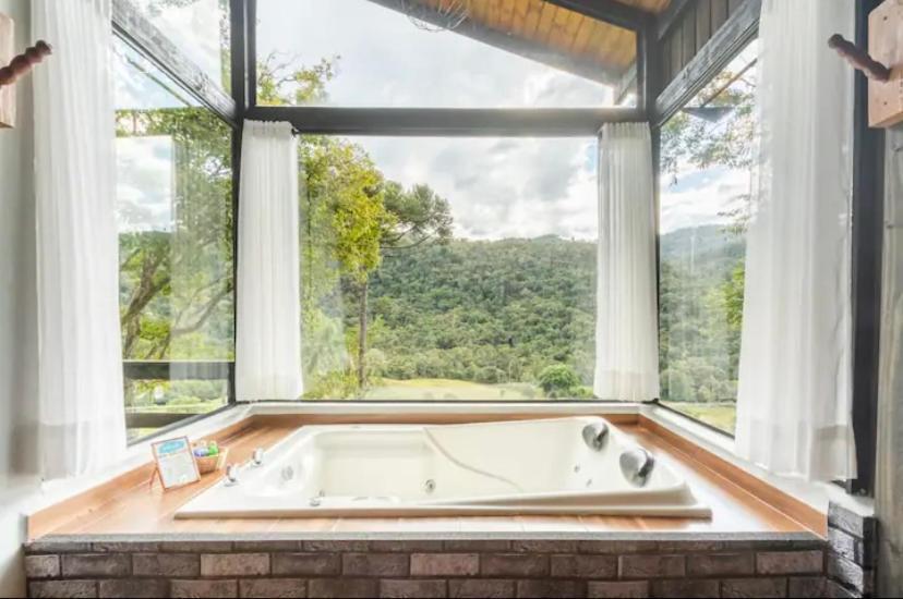 Cabana Sassafras Com Hidromassagem Alfredo Wagner Kültér fotó